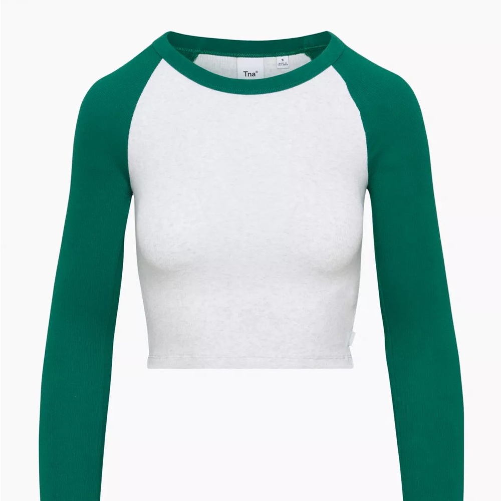 TNA Coburn Long Sleeve in Oatmeal and Dusky Green